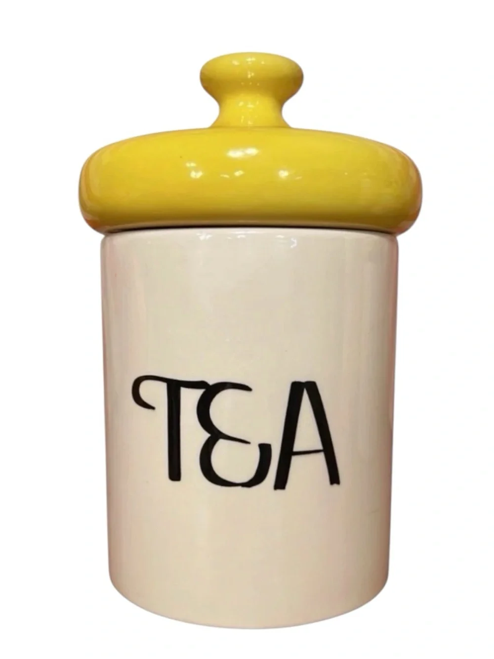 RARE Vintage MCM Groovy 70's Yellow Mushroom Lid Full Canister Set